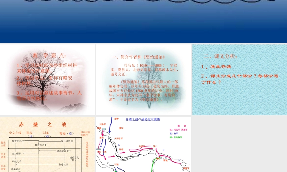 高中语文(赤壁之战)课件 鲁教版必修2 课件