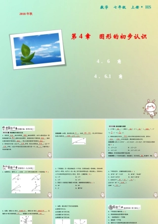 秋七年级数学上册 第4章 图形的初步认识 4.6.1 角课件 (新版)华东师大版 课件