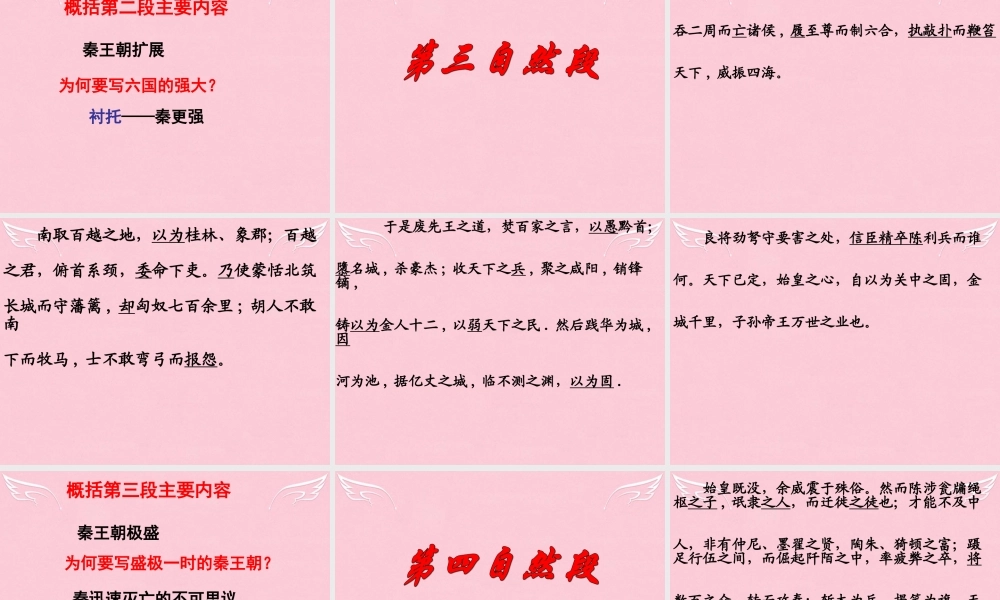 高中语文第10课过秦论课件新人教版必修3 课件