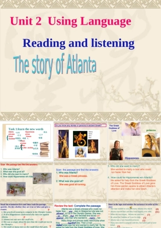 高一英语 U2 Using language课件必修2 课件