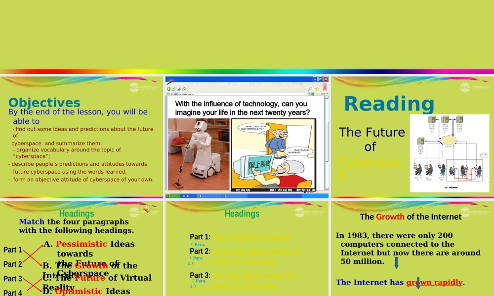 高一英语(unit4 lesson 1 reading)课件