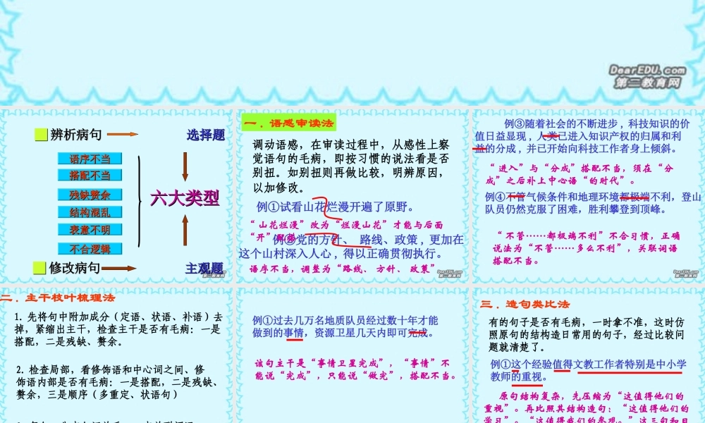 高考语文病句修改全攻略课件
