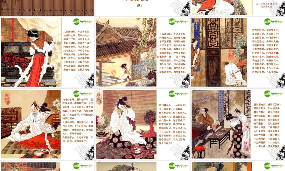 高中语文 古文(孔雀东南飞)课件