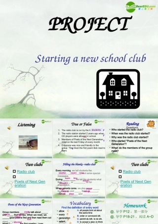 高中英语 unit1 school life-project课件 牛津译林版必修1 课件