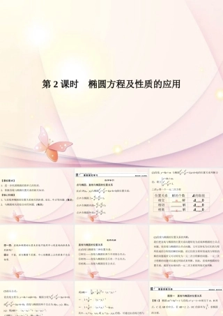 高中数学(2-1-2-2 椭圆方程及性质的应用)课件 新人教A版选修1-1 课件
