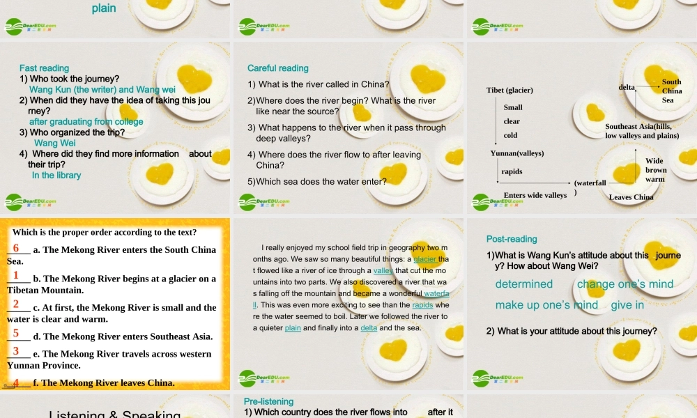 高中英语 Unit3reading课件 新人教版必修1 课件