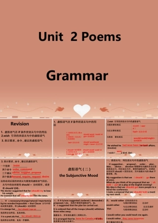 高中英语 Unit 2 Poems Grammar 课件 新人教版选修6 课件