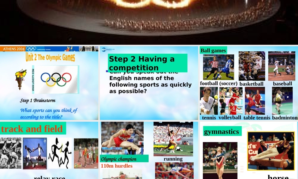 高中英语 Unit2 The Olympic Games warming up教学课件 新人教版必修2 课件