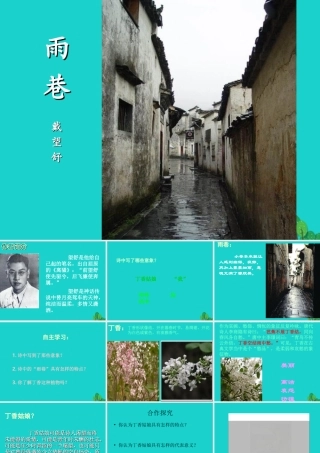 高中语文2雨巷课件2新人教版必修1 课件