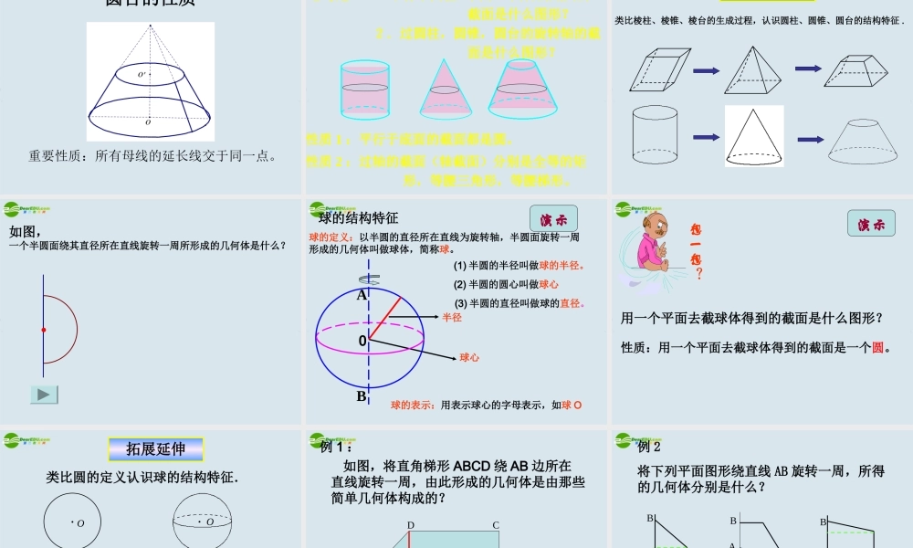 高中数学 圆柱、圆锥、圆台、球课件 苏教版必修2 课件