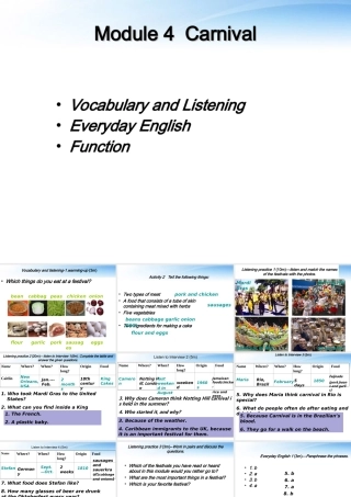 高中英语 Module4(Carnival)Everyday English课件 外研版必修5 课件