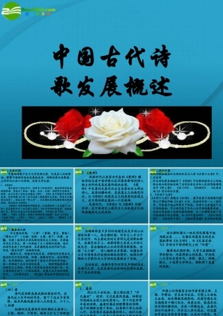 高中语文 中国古代诗歌发展概述课件