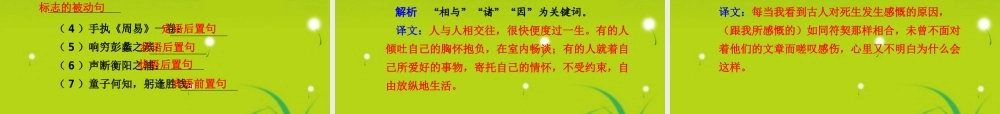 高考语文 文言文考点知识巩固精品课件 苏教版必修3 课件