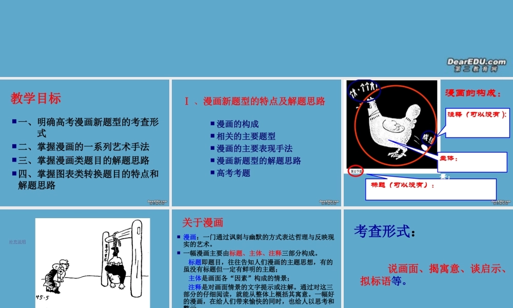 高考语文图文转换题型解题指津 漫画图表课件