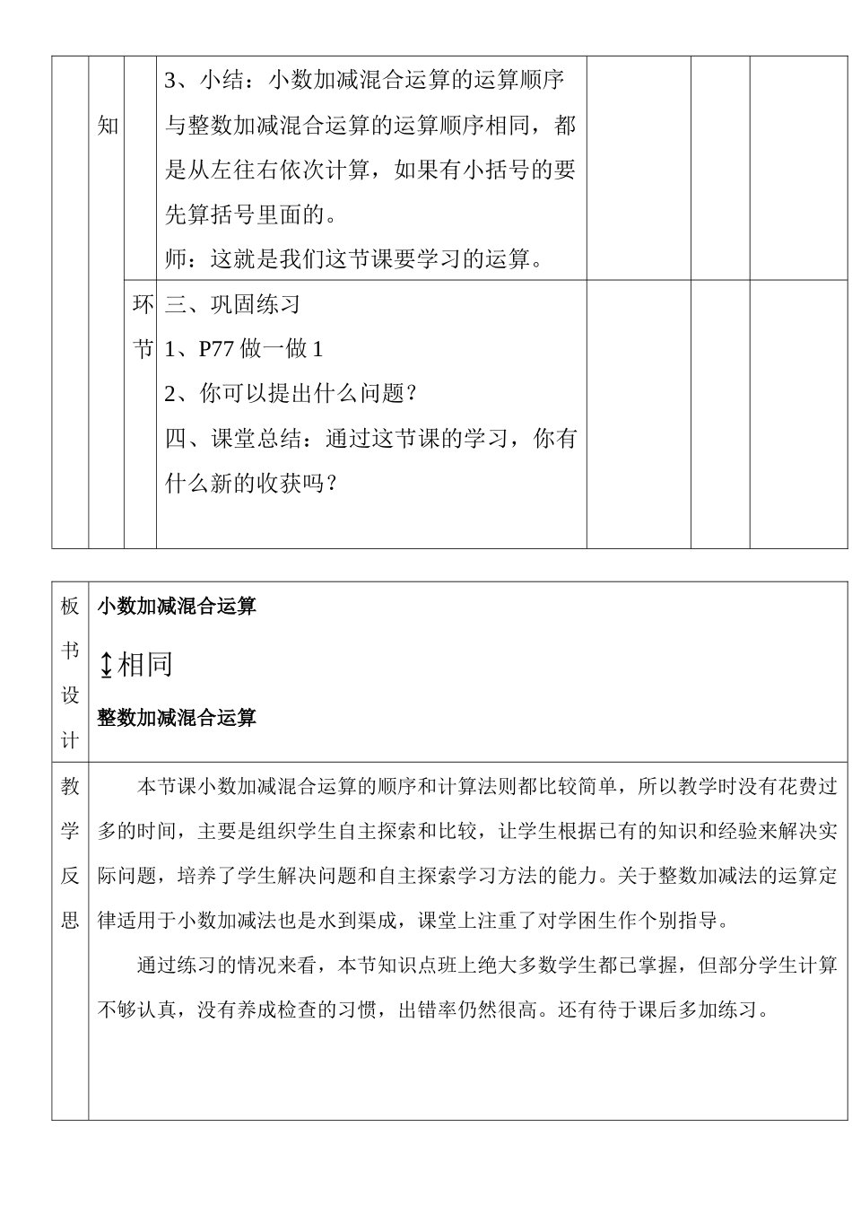 人教2011版小学数学四年级小数加减混合运算例3_第3页