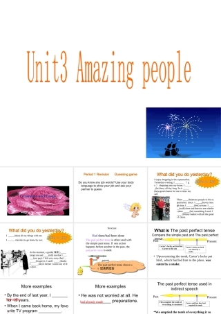 高中英语Unit 3 Amazing people--Grammar[ty]ppt 课件