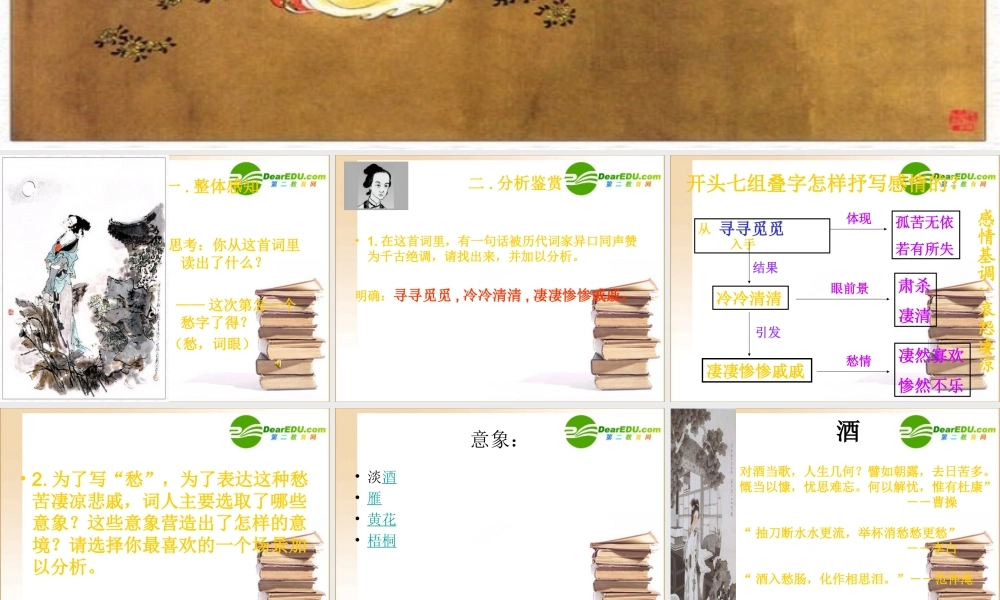 高中语文：25(声声慢)课件(2)(语文版必修3) 课件