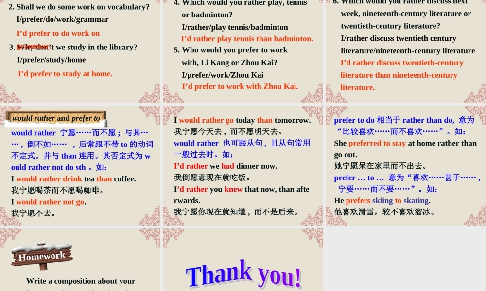 高中英语 Module 2 My New Teachers Function & speaking精品课件 外研版必修1 课件