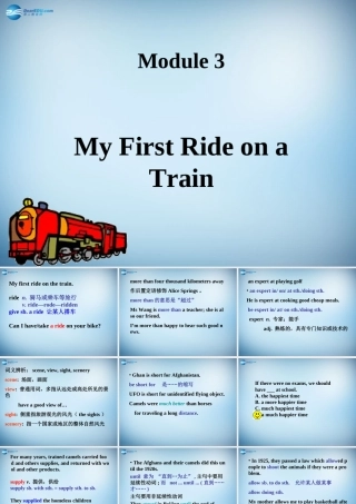 高中英语 Module 3   My First Ride on a Train Language points课件 外研版必修1 课件