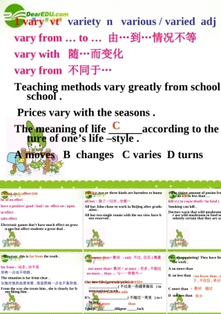 高中英语 Australia-Language points课件 新人教版选修9 课件