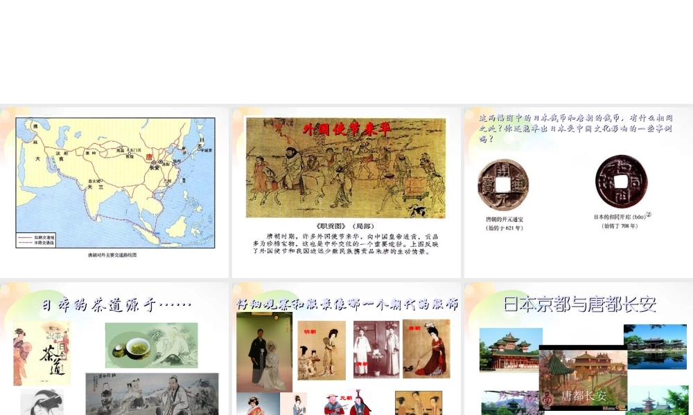 辽宁省灯塔市第二初级中学七年级历史下册 第6课 对外友好往来课件 新人教版