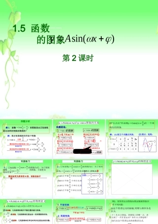 高中数学 函数y=Asinwxφ的图象4课件 新人教A版必修1 课件