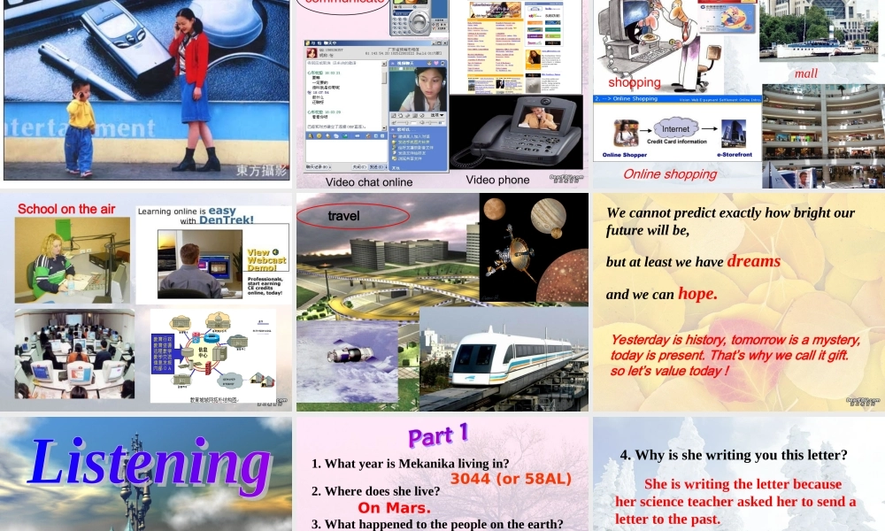 高二英语Unit6 Life in the future 人教版 课件