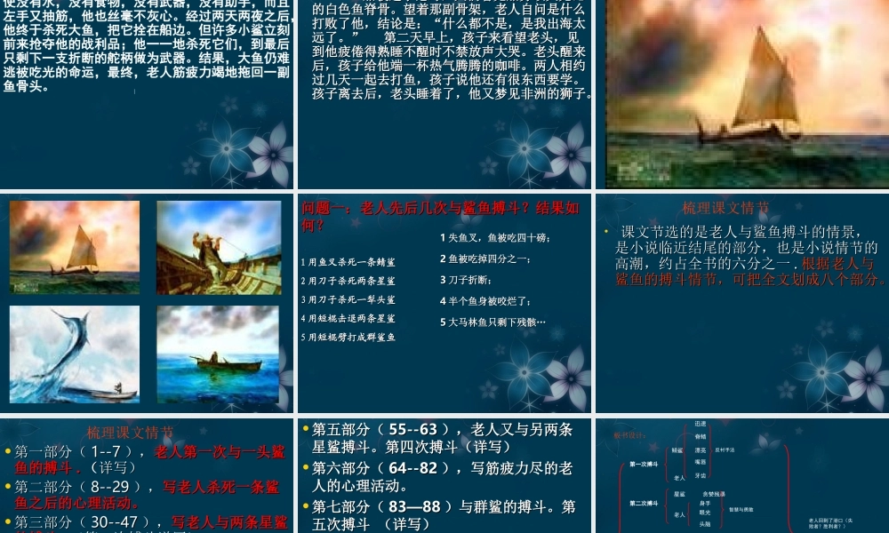 高一语文(老人与海)课件(2)新人教版 课件