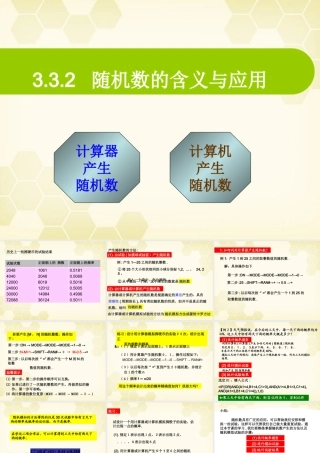 高中数学 332 随机数的含义与应用1课件 新人教B版必修3 课件