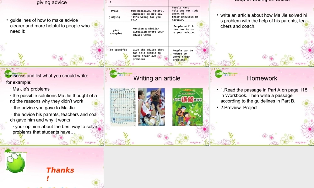 高中英语 Unit 2(Task )课件 牛津版模块选修6 课件