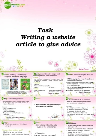 高中英语 Unit 2(Task )课件 牛津版模块选修6 课件