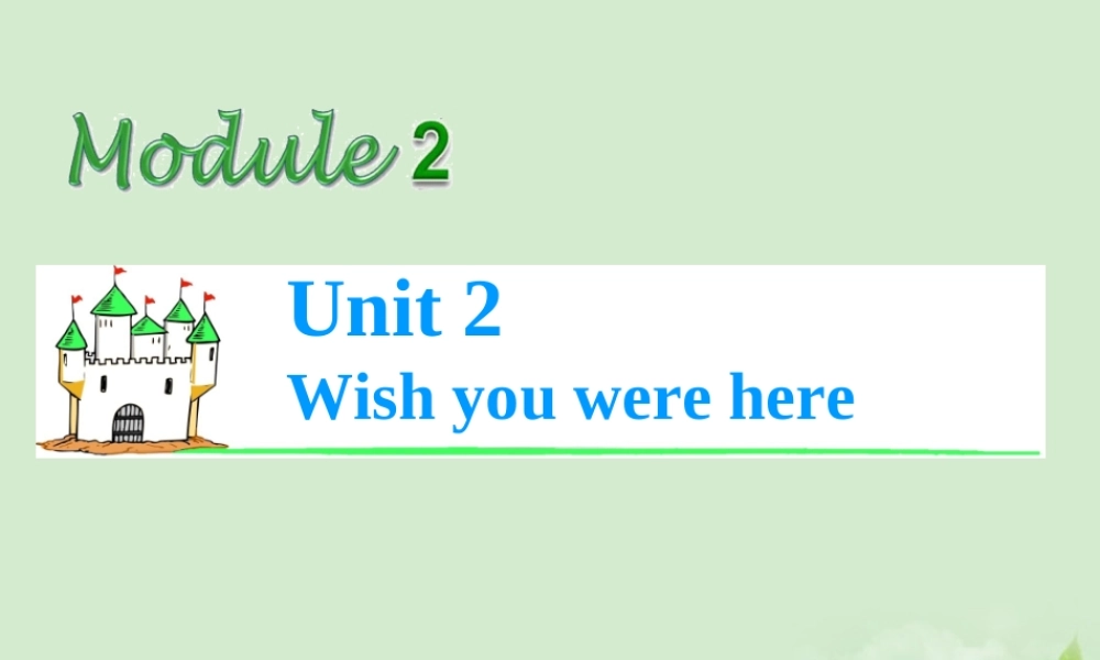 高考英语总复习第一轮 Module2 Unit 2 Wish you were here课件(江苏专版) 课件