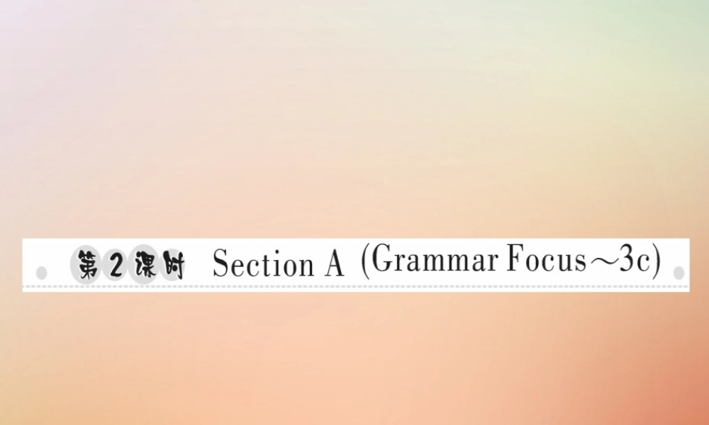 秋八年级英语上册 Unit 9 Can you come to my party(第2课时)Section A(Grammar Focus 3c)习题课件 (新版)人教新目标版 课件