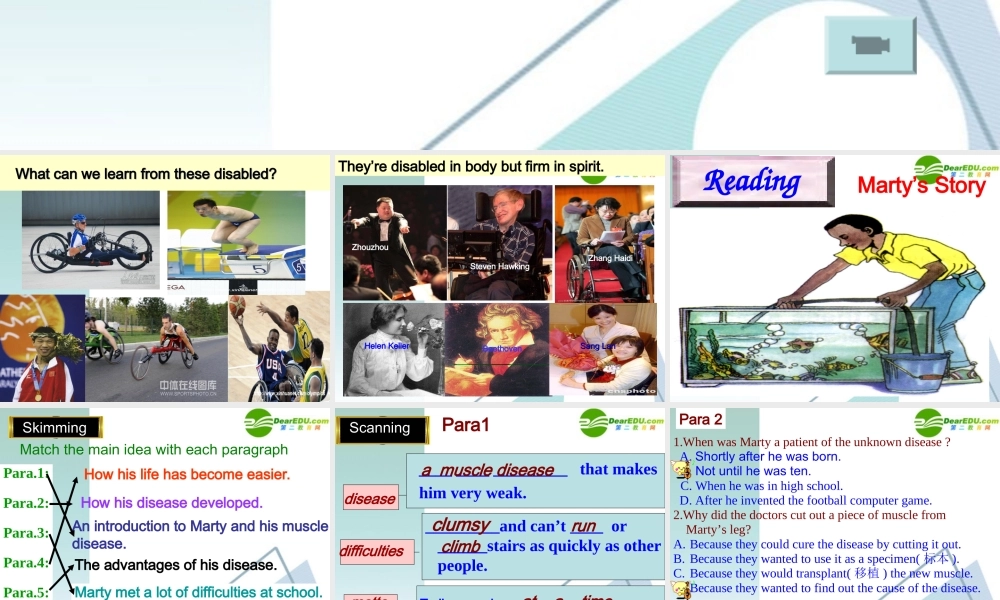 高中英语 Unit 1 第一课时reading课件 新人教版选修7 课件