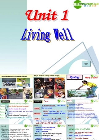 高中英语 Unit 1 第一课时reading课件 新人教版选修7 课件