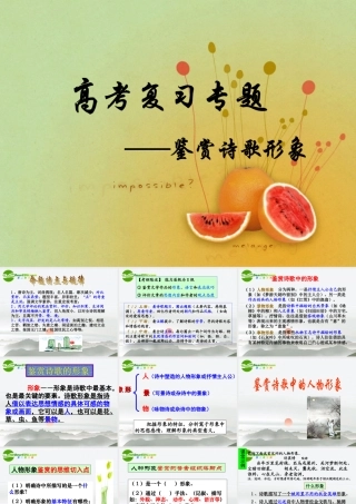 高考语文 鉴赏诗歌形象复习专题课件 新人教版 课件