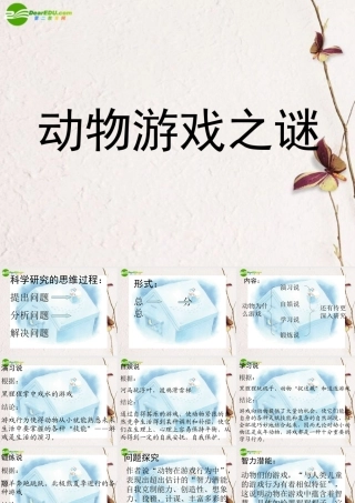 高中语文 第四单元第13课(动物游戏之谜)课件(1) 新人教版必修3 课件