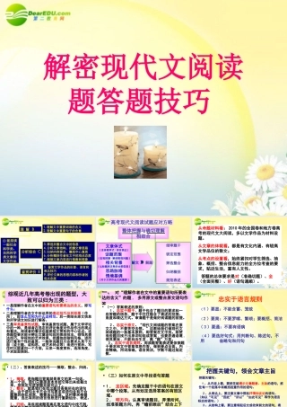 高中语文 专题训练现代文阅读指导课件