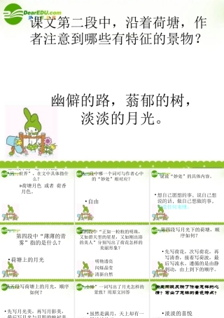 高中语文 荷塘月色5 沪教版第五册 课件