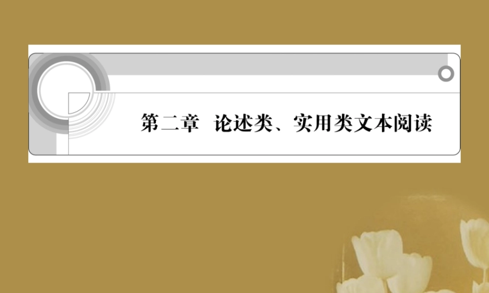 浙江省高考语文一轮总复习 第二章 论述类、实用类文本阅读课件