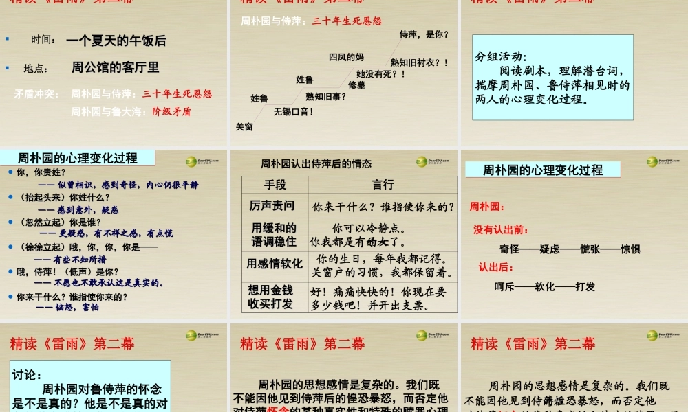 高中语文 雷雨(共三课时)课件 新人教版必修4 课件