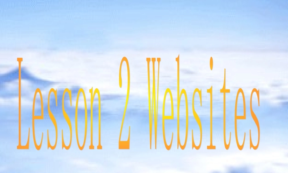 高中英语Unit 4 Lesson 2 Websites课件2 北师大版 必修2 课件