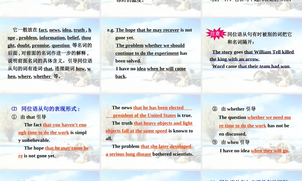 高三英语高考详谈同位语从句及练习课件人教版 课件