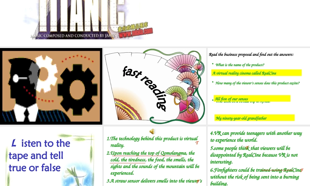 高中英语必修4Unit 3 Tomorrow s world--reading 3ppt 课件