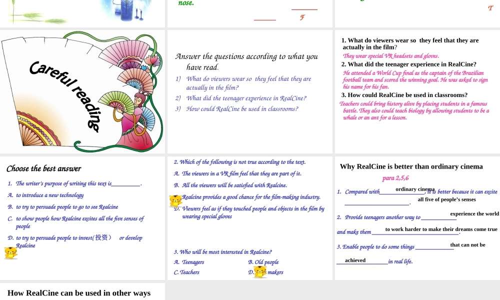 高中英语必修4Unit 3 Tomorrow s world--reading 3ppt 课件