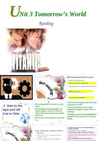 高中英语必修4Unit 3 Tomorrow s world--reading 3ppt 课件