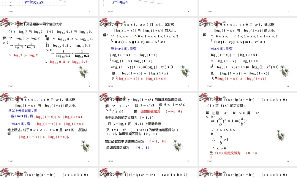 辽宁省沈阳市二十一中高一数学(对数函数)课件2 课件