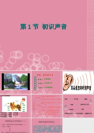 浙江省宁波市七年级科学 第1节 初识声音课件
