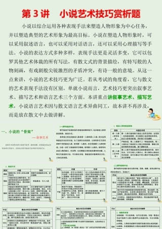 高三语文二轮复习专题三小说阅读第3讲课件
