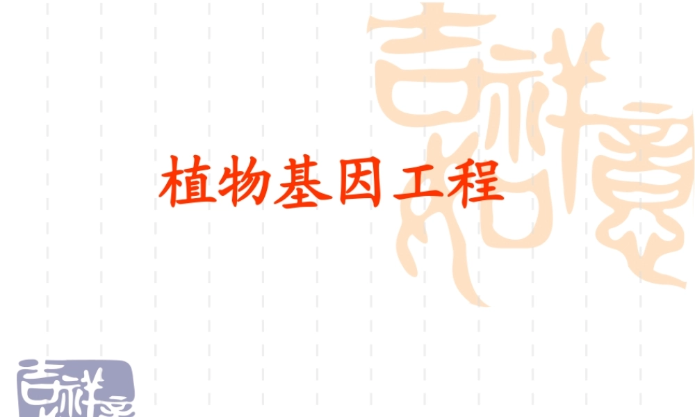 植物基因工程
